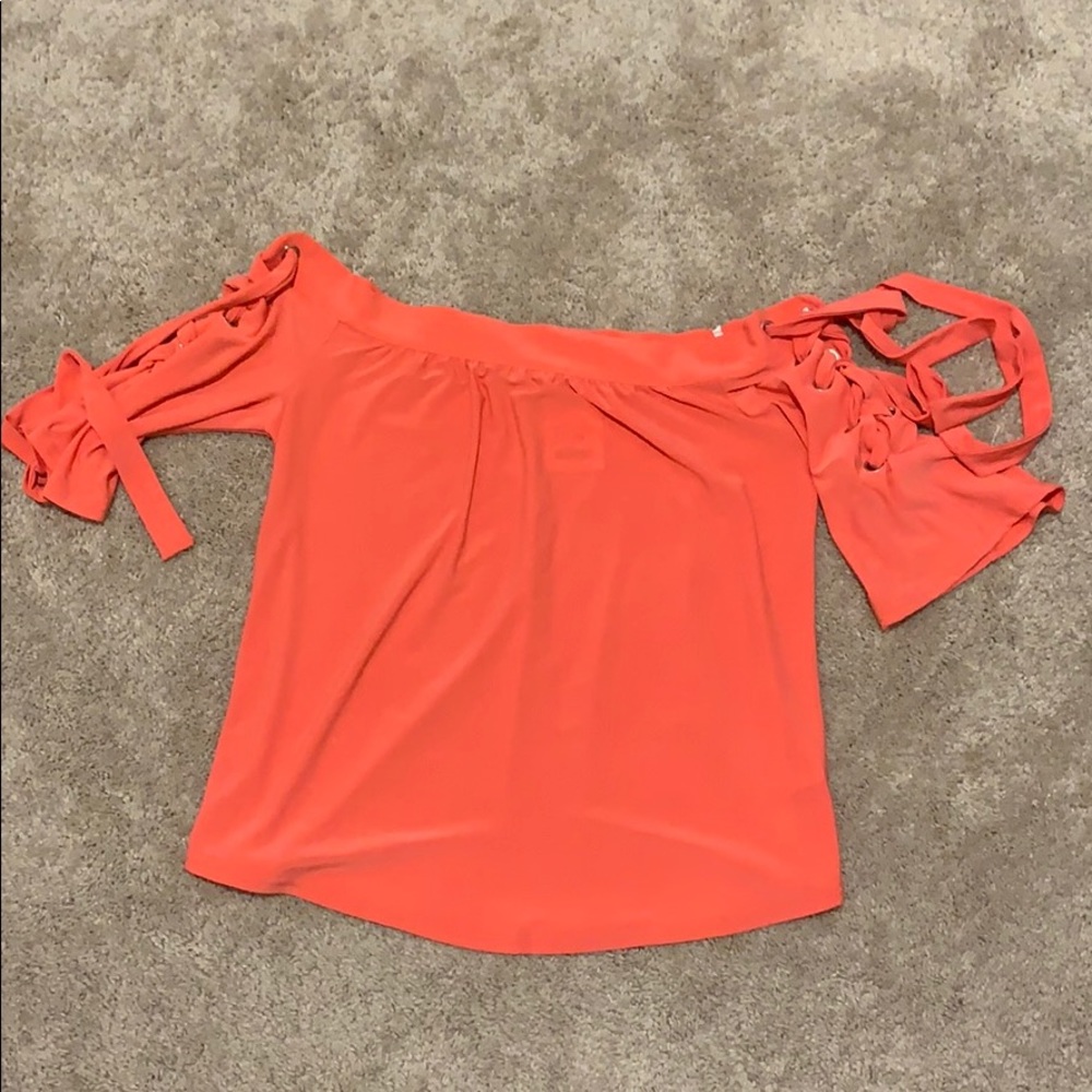 Off the shoulder dress shirt